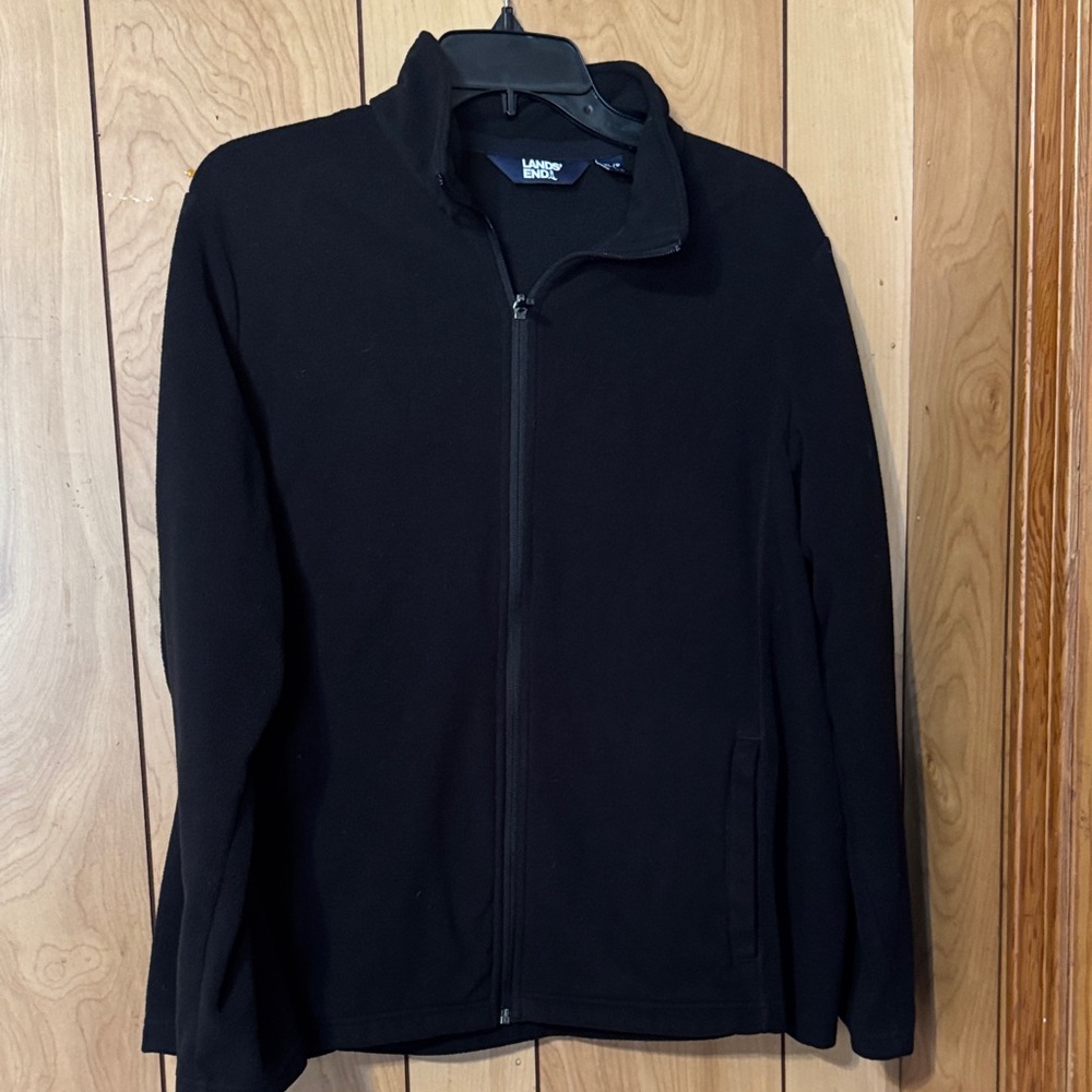 Lands' End Charcoal Fleece Jacket